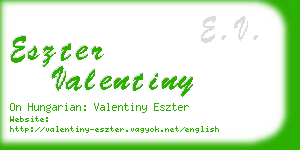 eszter valentiny business card